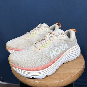 Hoka One One Gaviota 5 Womens 9 Vanilla Egg Nog Road Running Shoes Sneakers